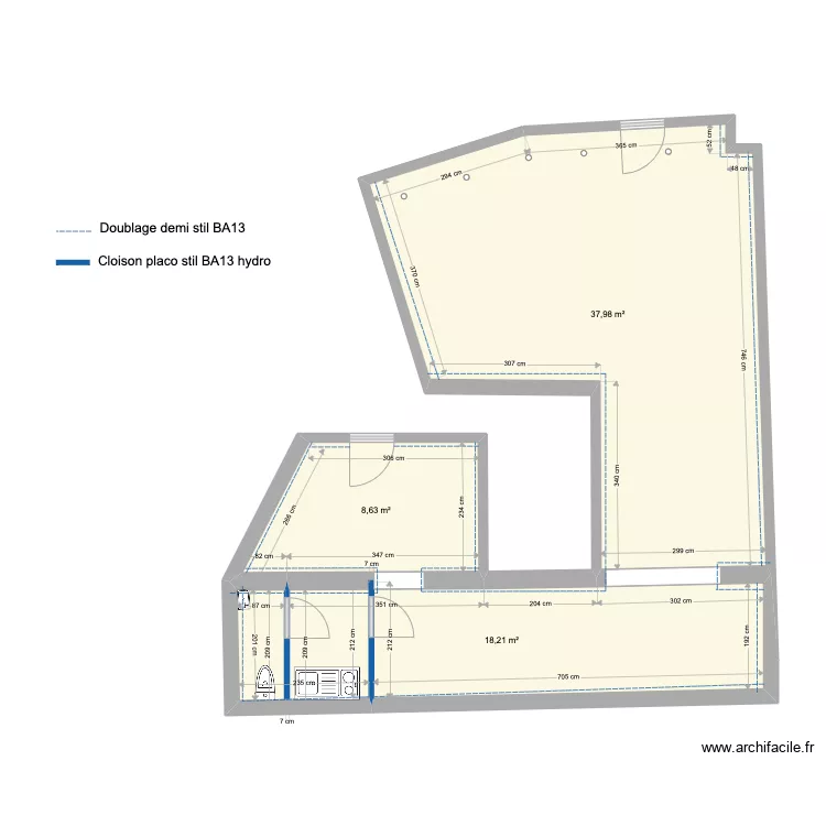 PLAN PROJET CLOISONNEMENT . Plan de PLAN PROJET CLOISONNEMENT . Plan de
