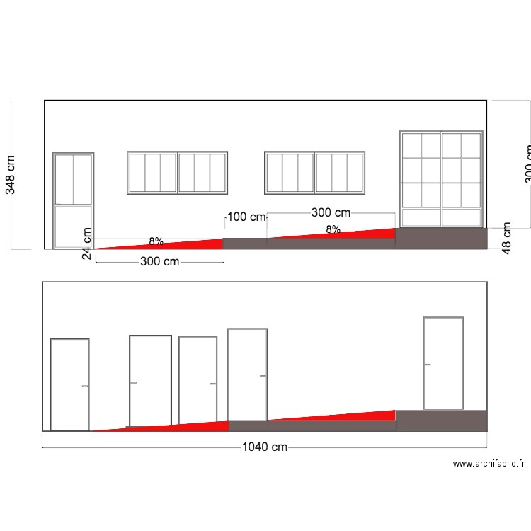 COUPE AGRANDISSEMENT. Plan de 0 pièce et 0 m2