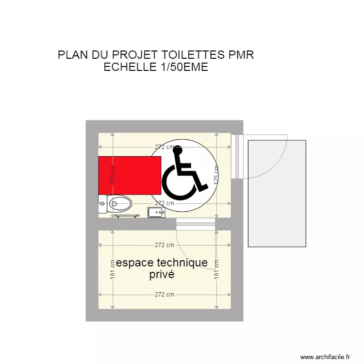 GOTHA TOILETTES PMR. Plan de GOTHA TOILETTES PMR. Plan de
