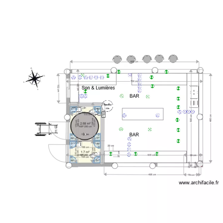 Ma&iuml;ana Buvette 5. Plan de 