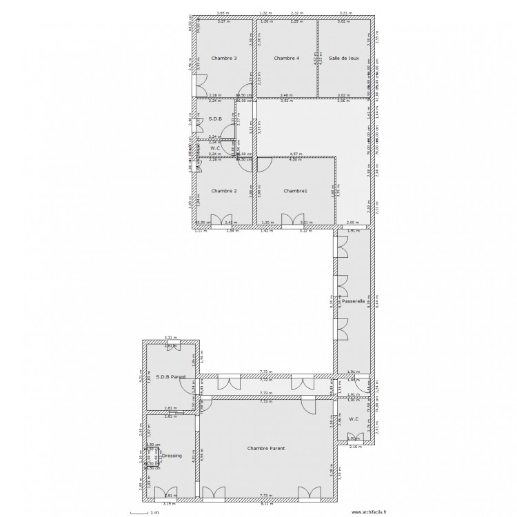 Etage Immeuble Dulamon. Plan de 0 pièce et 0 m2