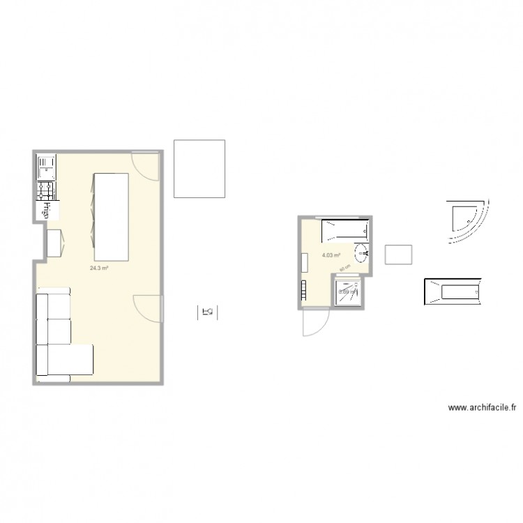 Sdb Fred. Plan de 0 pièce et 0 m2