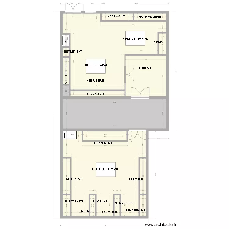 ATELIER HB 170321. Plan de 