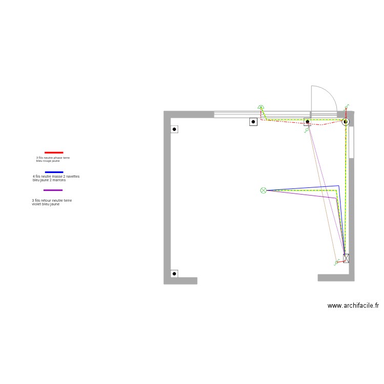 Elec garage eclairage. Plan de 0 pièce et 0 m2