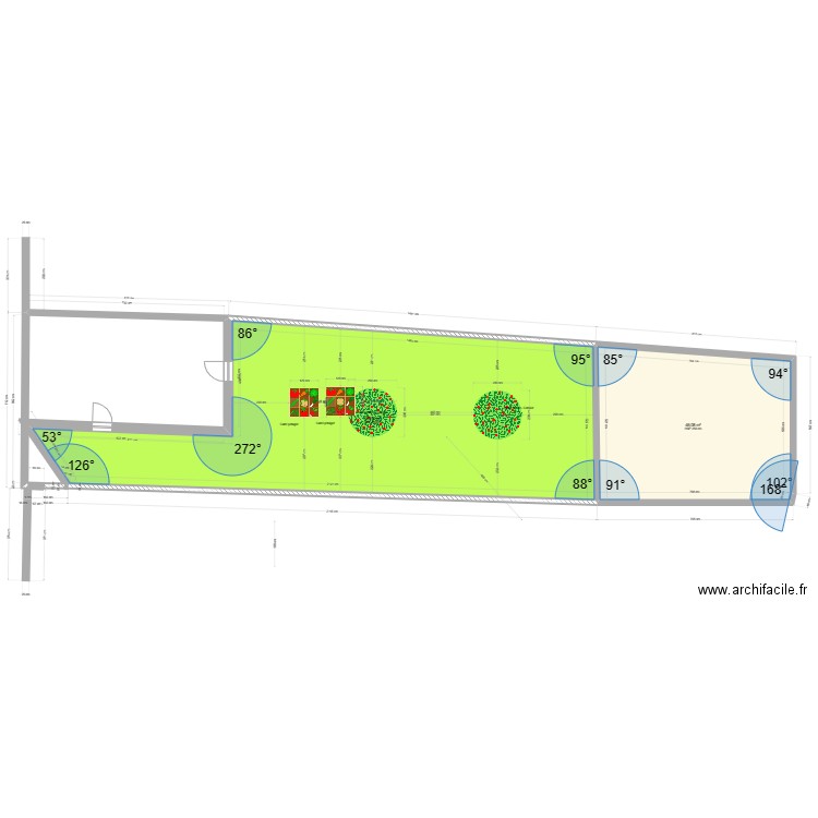 Plan toiture SURELEVATION CARMAUX test. Plan de 2 pièces et 157 m2