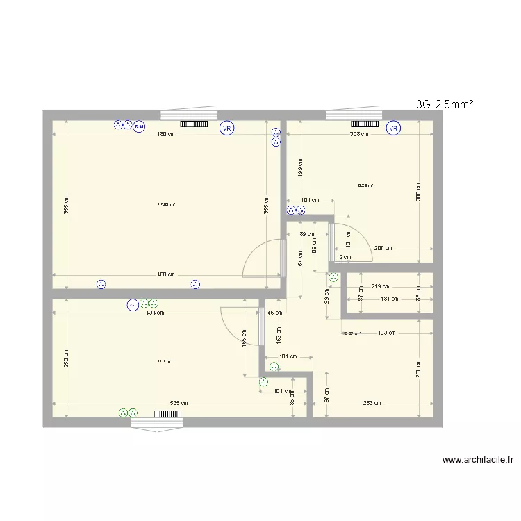 SAB ANTOINE R1 PRISE. Plan de 