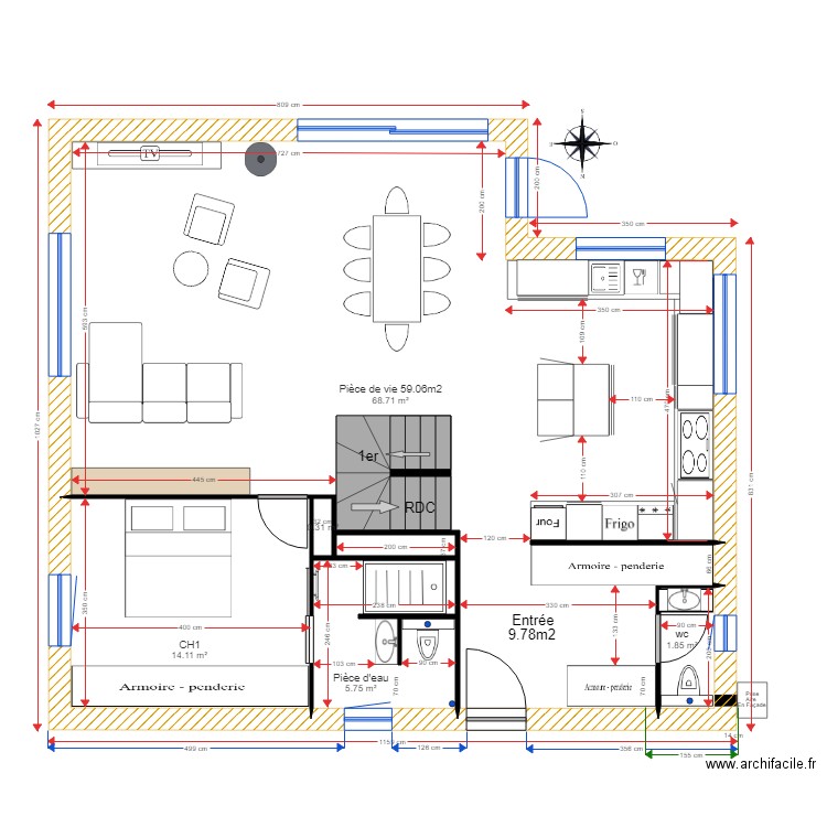 Plan Dalle Maçon. Plan de 0 pièce et 0 m2