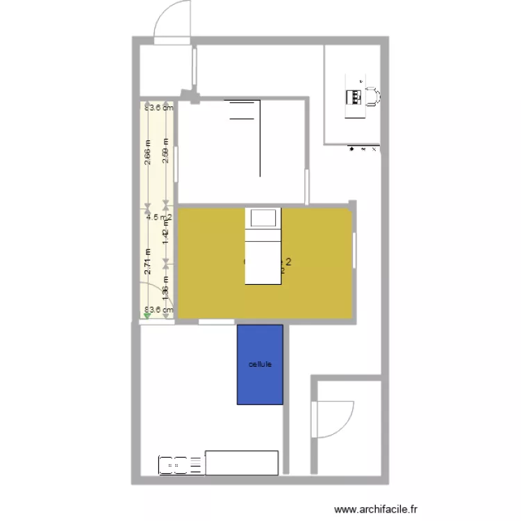CHAMBRE FUNERAIRE. Plan de 