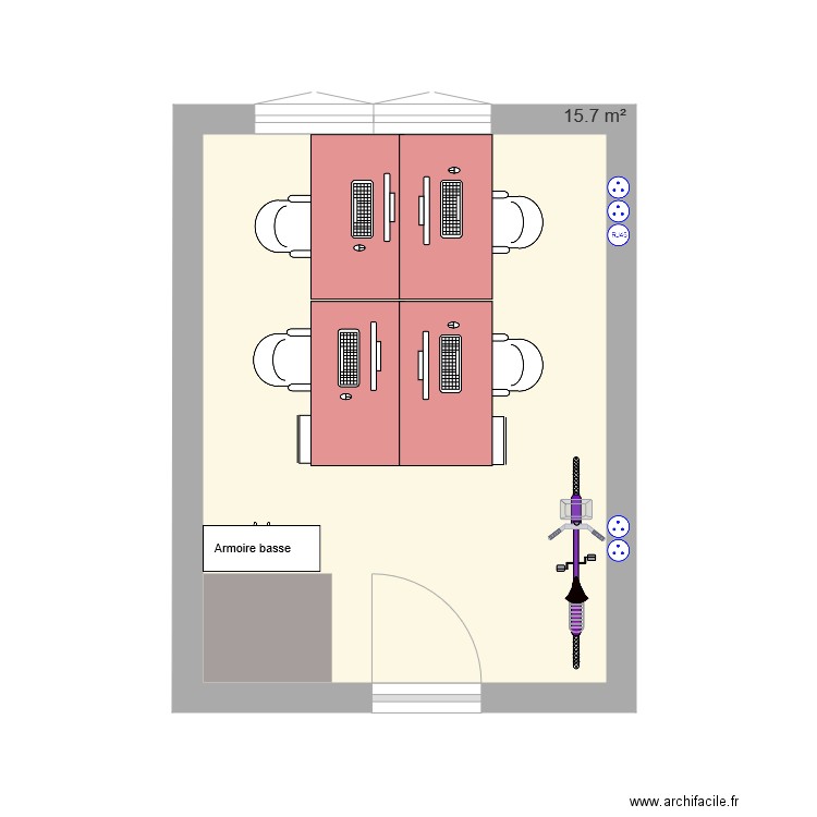 bureau CCA pf THAMBO  2 . Plan de 0 pièce et 0 m2