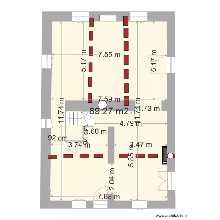 rdc ouvertures ma&ccedil;on cotations mini. Plan de 