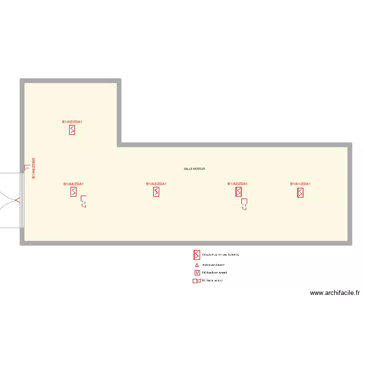 Valeyre SALLE MOTEUR. Plan de 