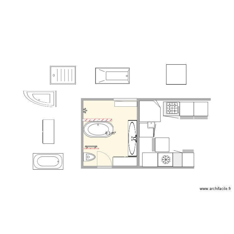 SDB 8 22. Plan de 0 pièce et 0 m2