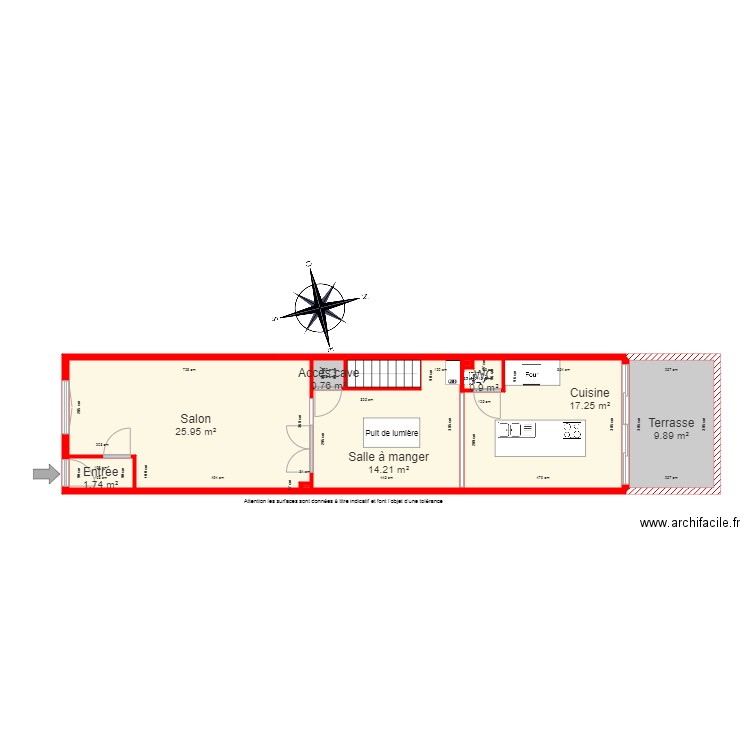 BI 6348 RDC côté. Plan de 0 pièce et 0 m2