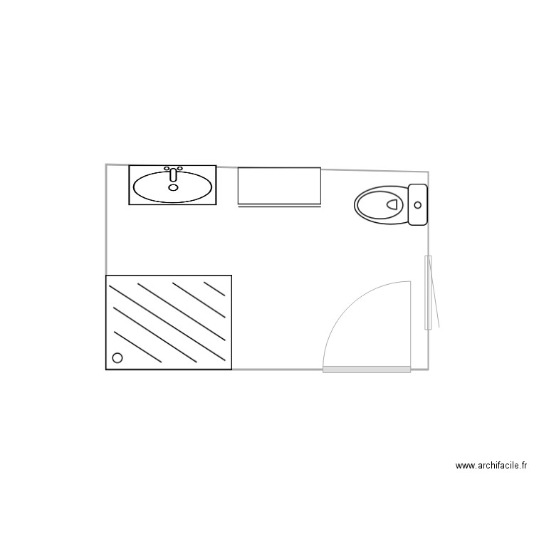 salle de bain. Plan de 0 pièce et 0 m2