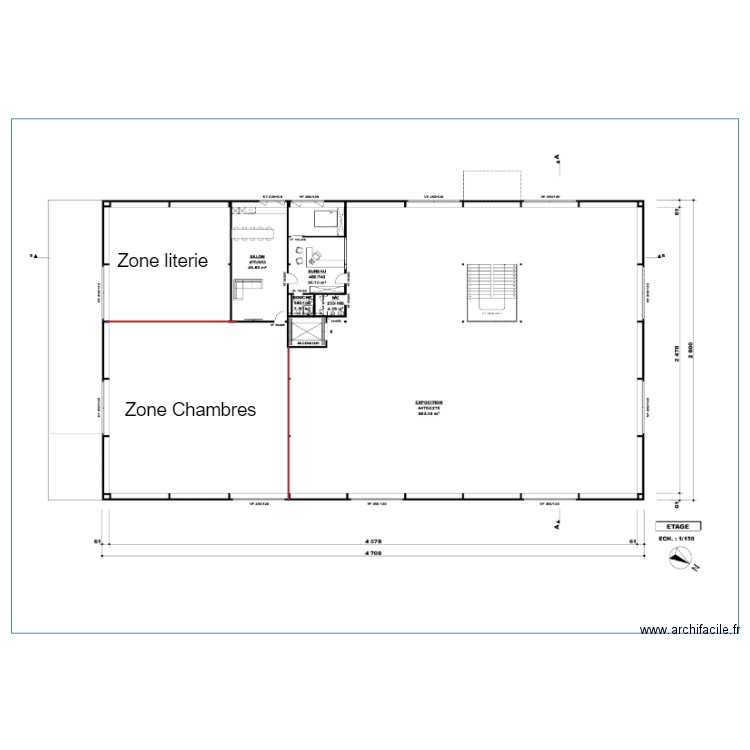 1er étage. Plan de 0 pièce et 0 m2