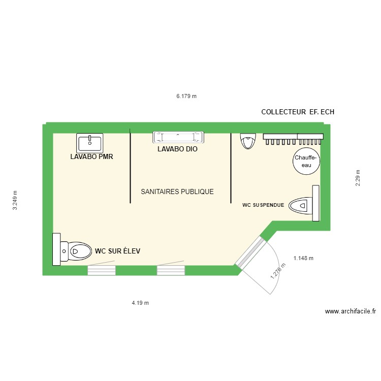 SANITAIRES . Plan de 0 pièce et 0 m2