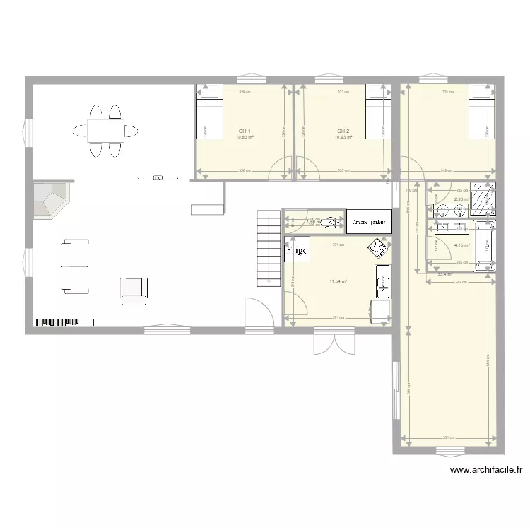 maison Jess et Nico. Plan de 