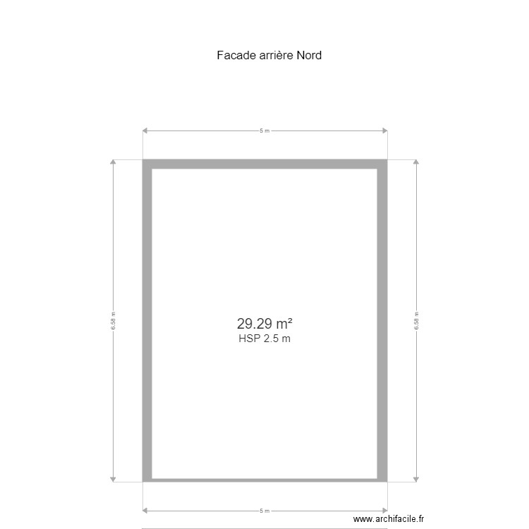 Facade arrièe Nord. Plan de 0 pièce et 0 m2