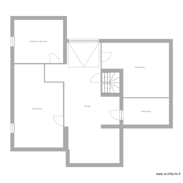 Francisque Jomard Niv -1. Plan de 7 pièces et 110 m2