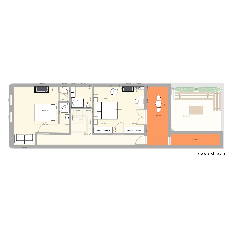 maison1. Plan de 9 pièces et 183 m2