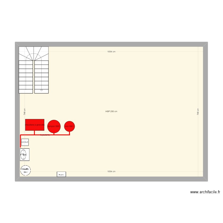 beranger. Plan de 1 pièce et 79 m2