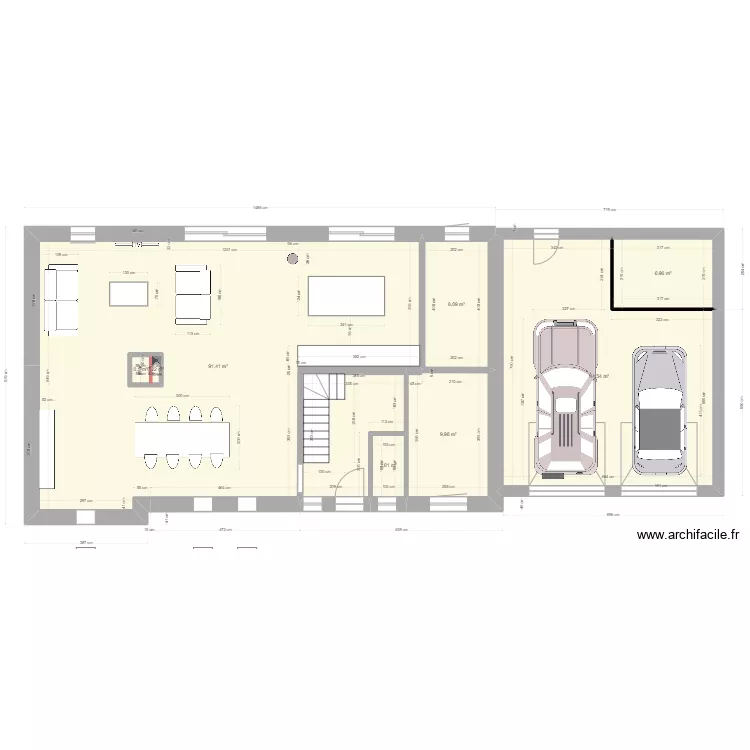 maison 2023-test salon invers&eacute;. Plan de 