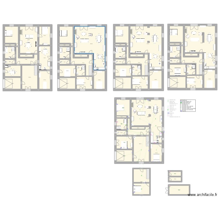 Saint Martin de Seignanx. Plan de 49 pièces et 697 m2