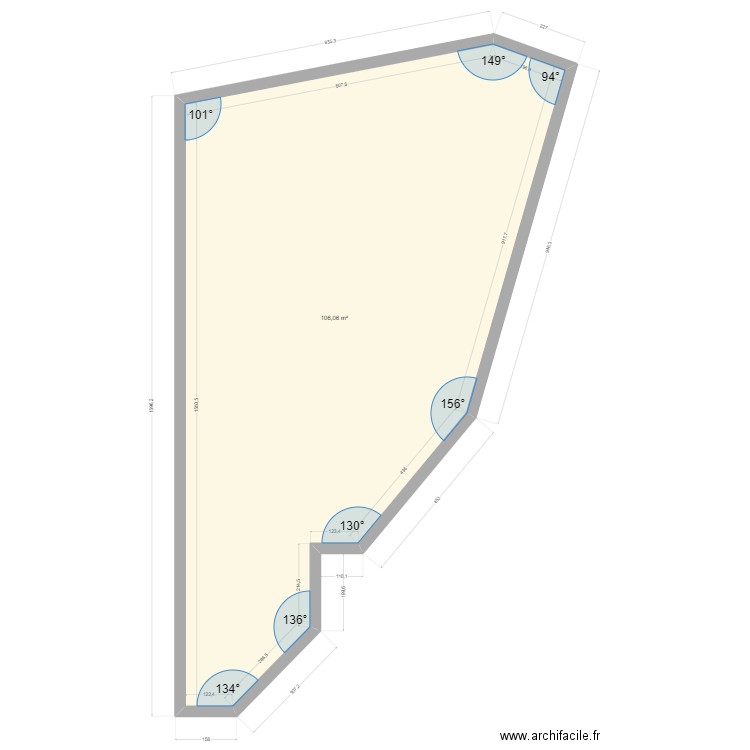 Plan Von Richtoffen. Plan de 1 pièce et 106 m2