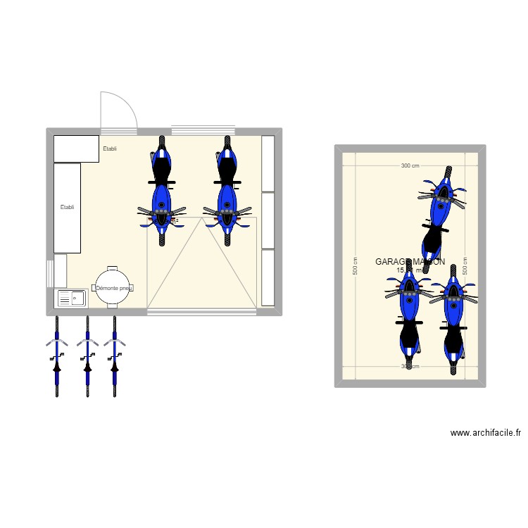 Garage moto 2. Plan de 0 pièce et 0 m2