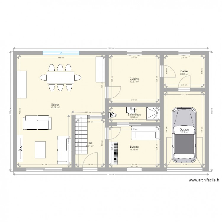 Plan Facade 13m n1. Plan de 0 pièce et 0 m2