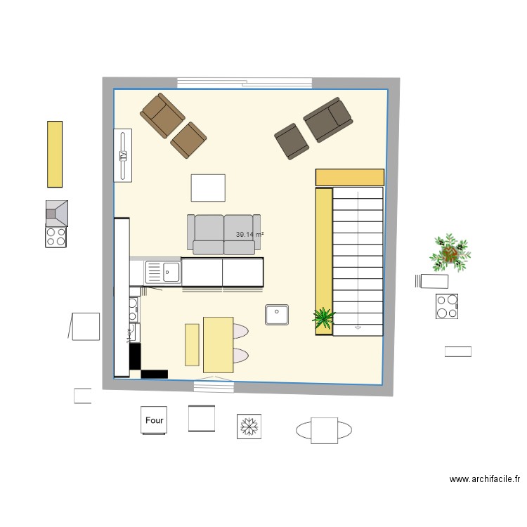 Grrr cuisine 2023 - 09 four décalé à droite. Plan de 0 pièce et 0 m2