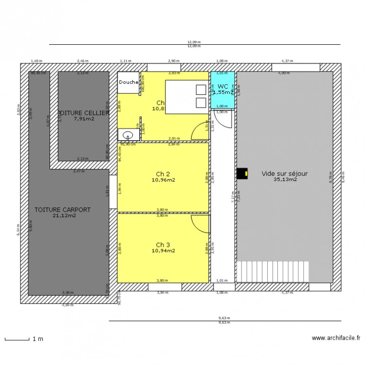 HAEZEBROUCK R 1 : etage 3. Plan de 0 pièce et 0 m2