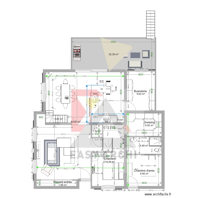 PLAN LEGARD 1ER ETAGE V4. Plan de 0 pièce et 0 m2