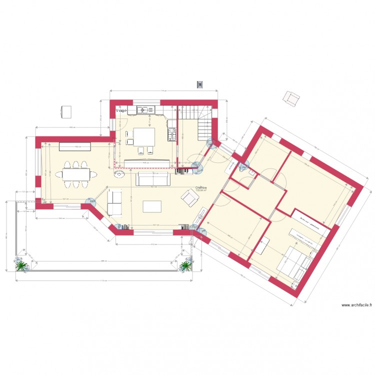 Villa réalisation projet 3. Plan de 0 pièce et 0 m2