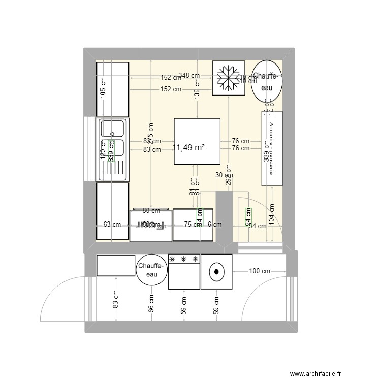 cuisine/cellier. Plan de 0 pièce et 0 m2