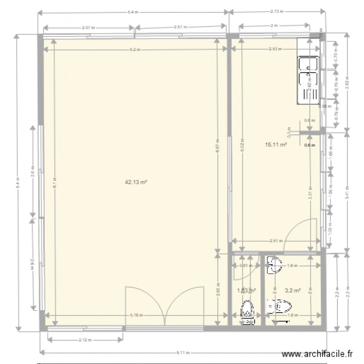 PROJET  LOCAL COMMUN  SAINT AGATHE. Plan de 0 pièce et 0 m2