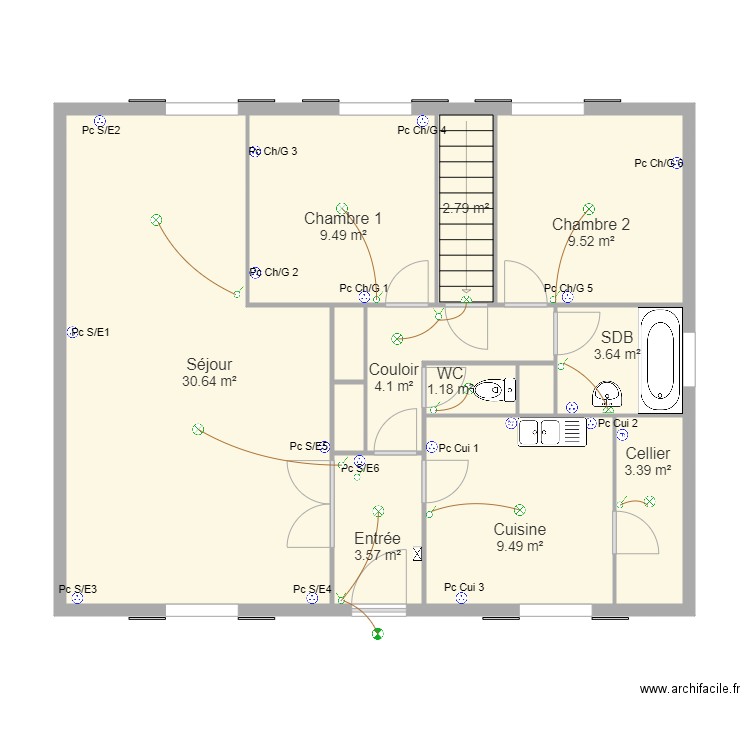 Bournisien. Plan de 0 pièce et 0 m2