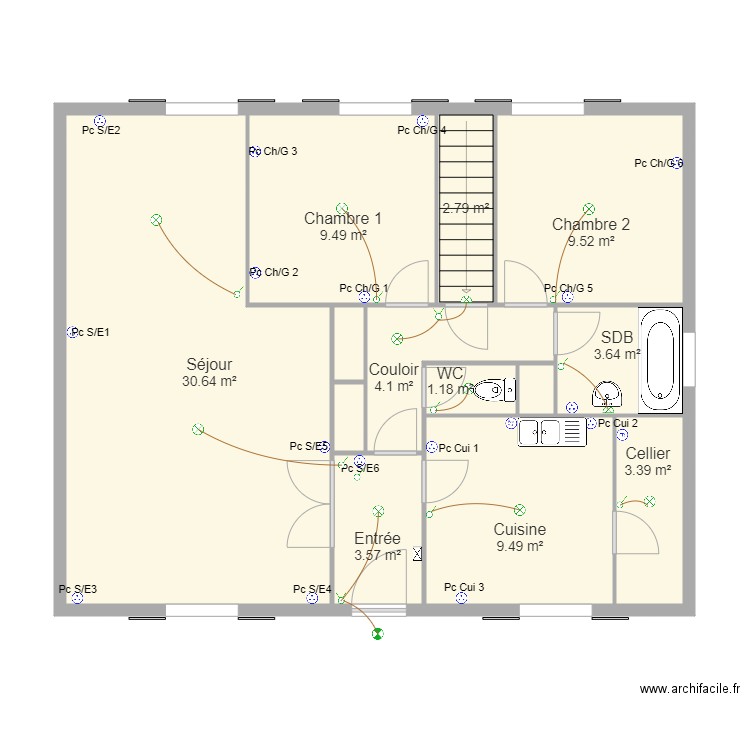 Bournisien. Plan de 0 pièce et 0 m2