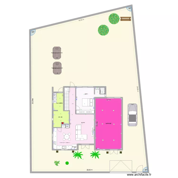 rdc maison caroline modifi&eacute;. Plan de 