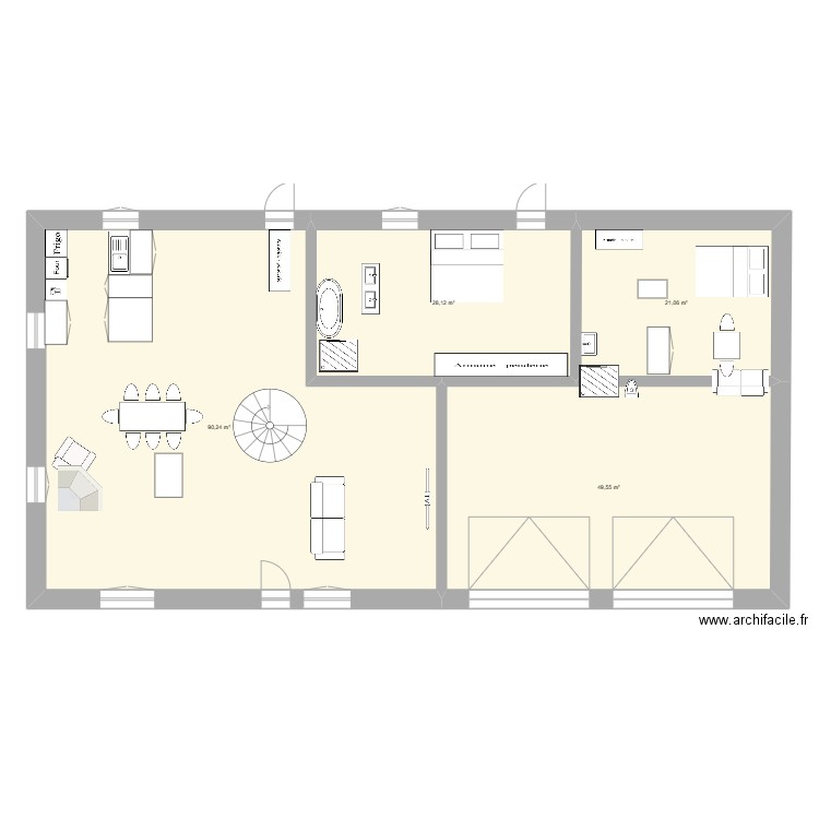Ferme la roche. Plan de 13 pièces et 519 m2