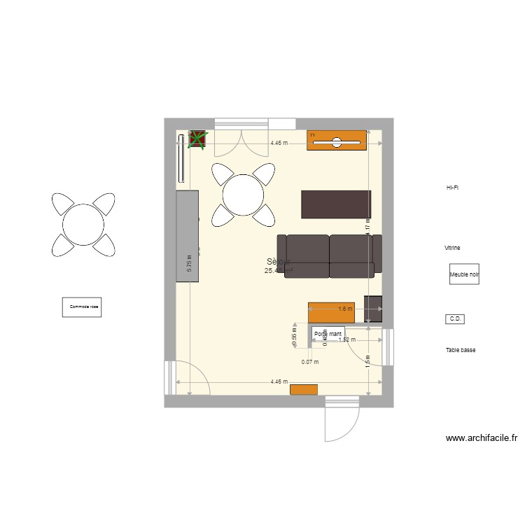 SEJOUR MEUBLES. Plan de 0 pièce et 0 m2 SEJOUR MEUBLES. Plan de 0 pièce et 0 m2