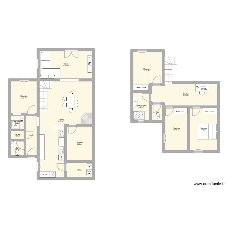 Jolie maiz. Plan de 0 pièce et 0 m2