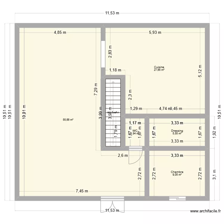 CUISINE. Plan de 6  et 104 m²