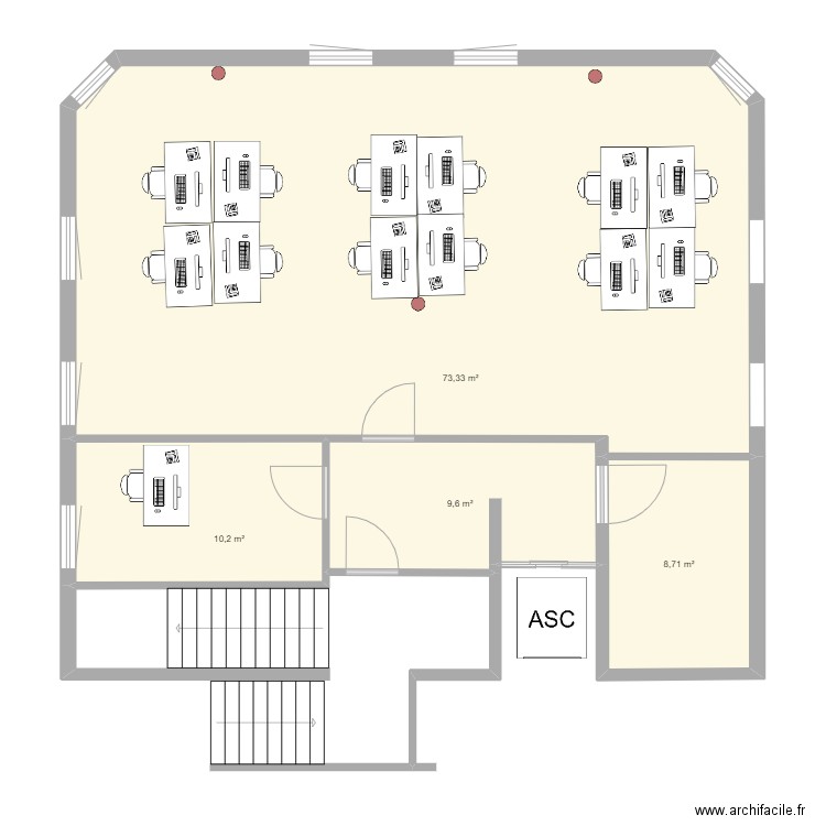 Vienne 1 er 1/2 orig.. Plan de 4 pièces et 102 m2