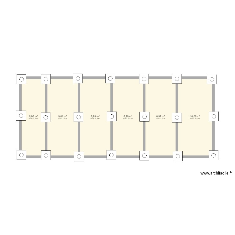 soubasseent chalet. Plan de 6 pièces et 53 m2