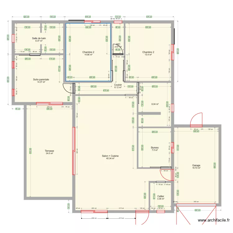 Bagatelle 45. Plan de 