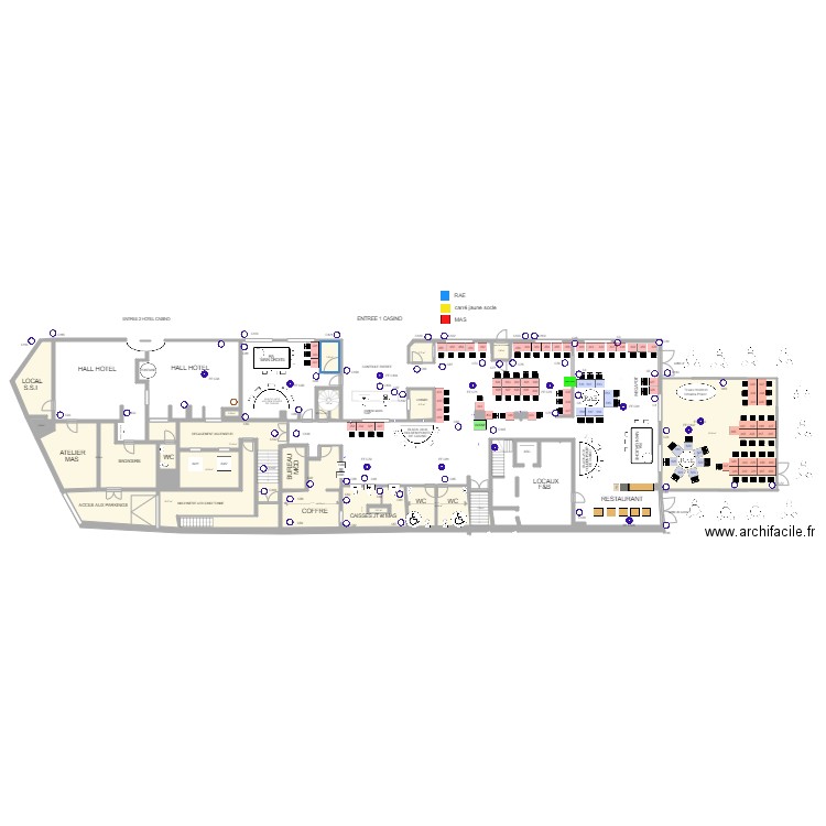 Plan de salle RDC au 29 Novembre 2019. Plan de 0 pièce et 0 m2