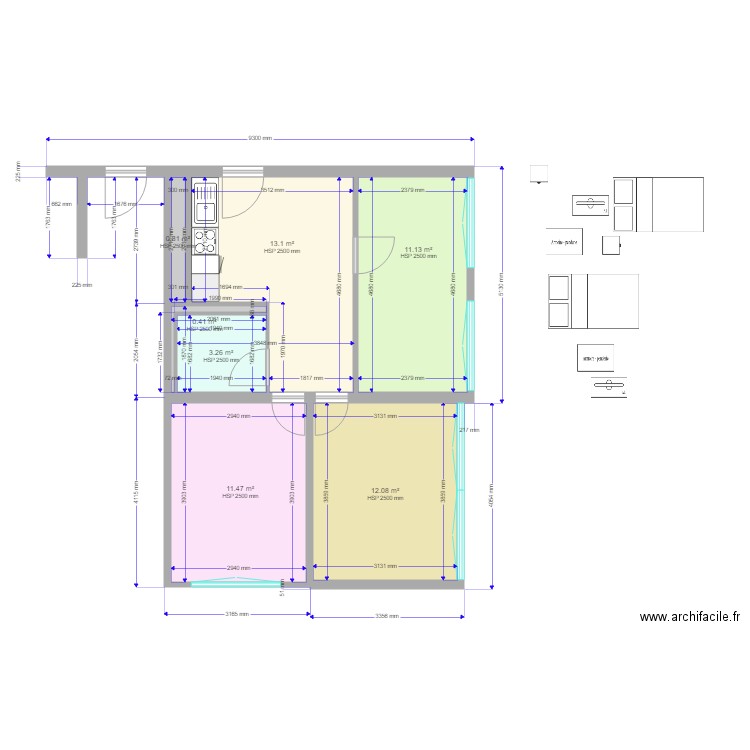 GE85 N75 existant. Plan de 0 pièce et 0 m2