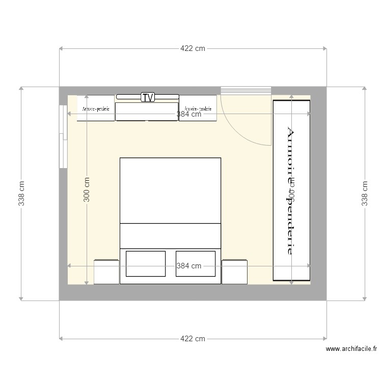 chambre P 1. Plan de 0 pièce et 0 m2