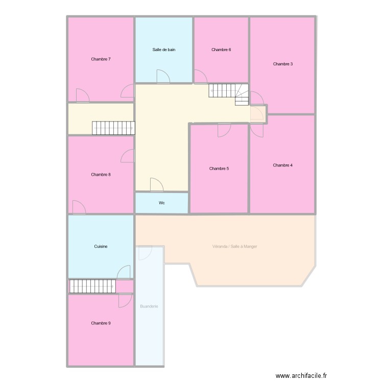 LEFOREST ESCACH 2. Plan de 29 pièces et 475 m2